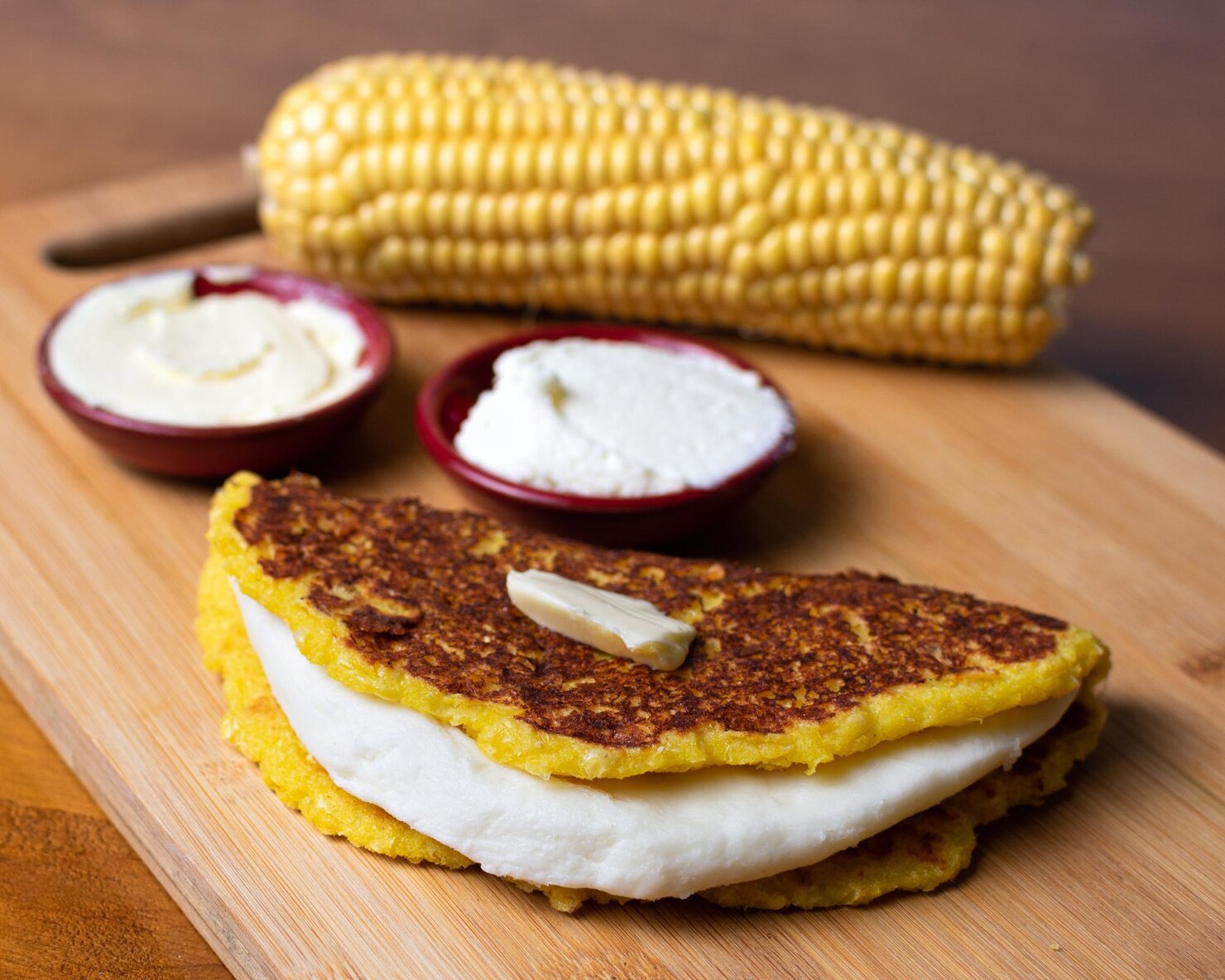 primer plano cachapa queso maiz hervido fondo 181624 58940